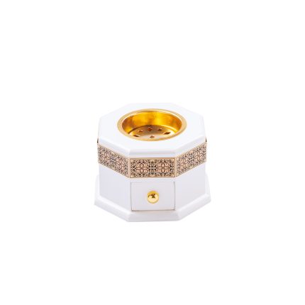 White Hexagonal Islamic Incense Burner