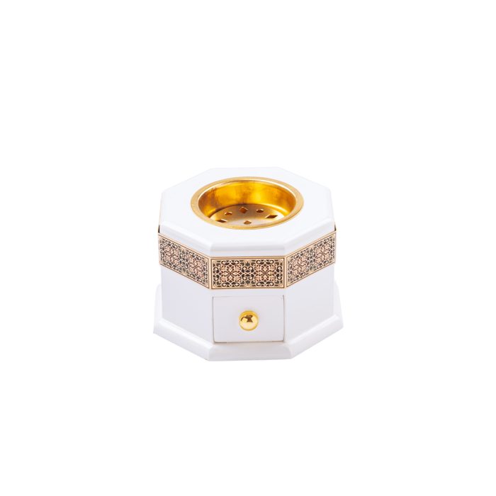 White Hexagonal Islamic Incense Burner