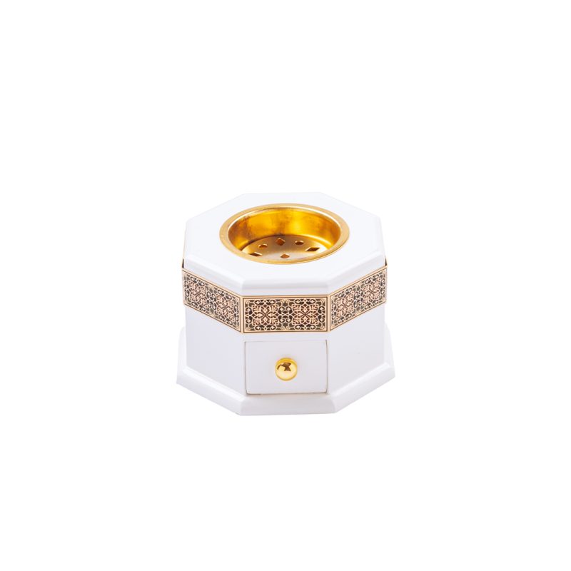 White Hexagonal Islamic Incense Burner